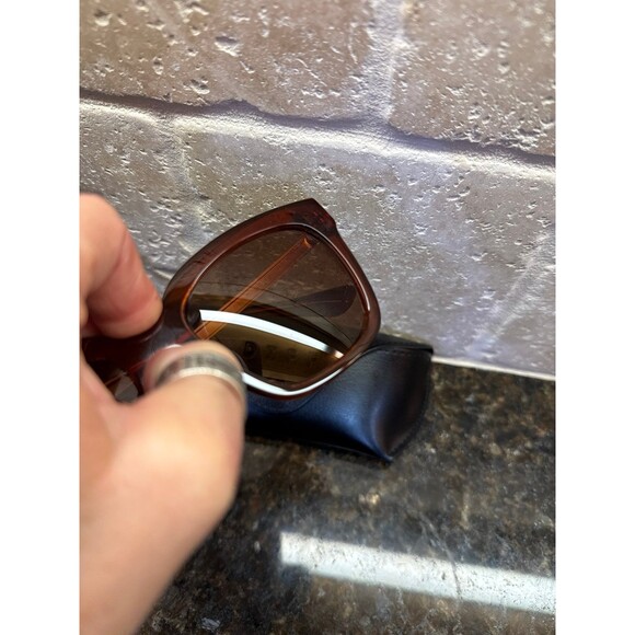 DIFF Bella DIFF Bella Sunglasses Brown Amber Frames Brown Lenses Gold Tone NEW - Picture 2 of 9